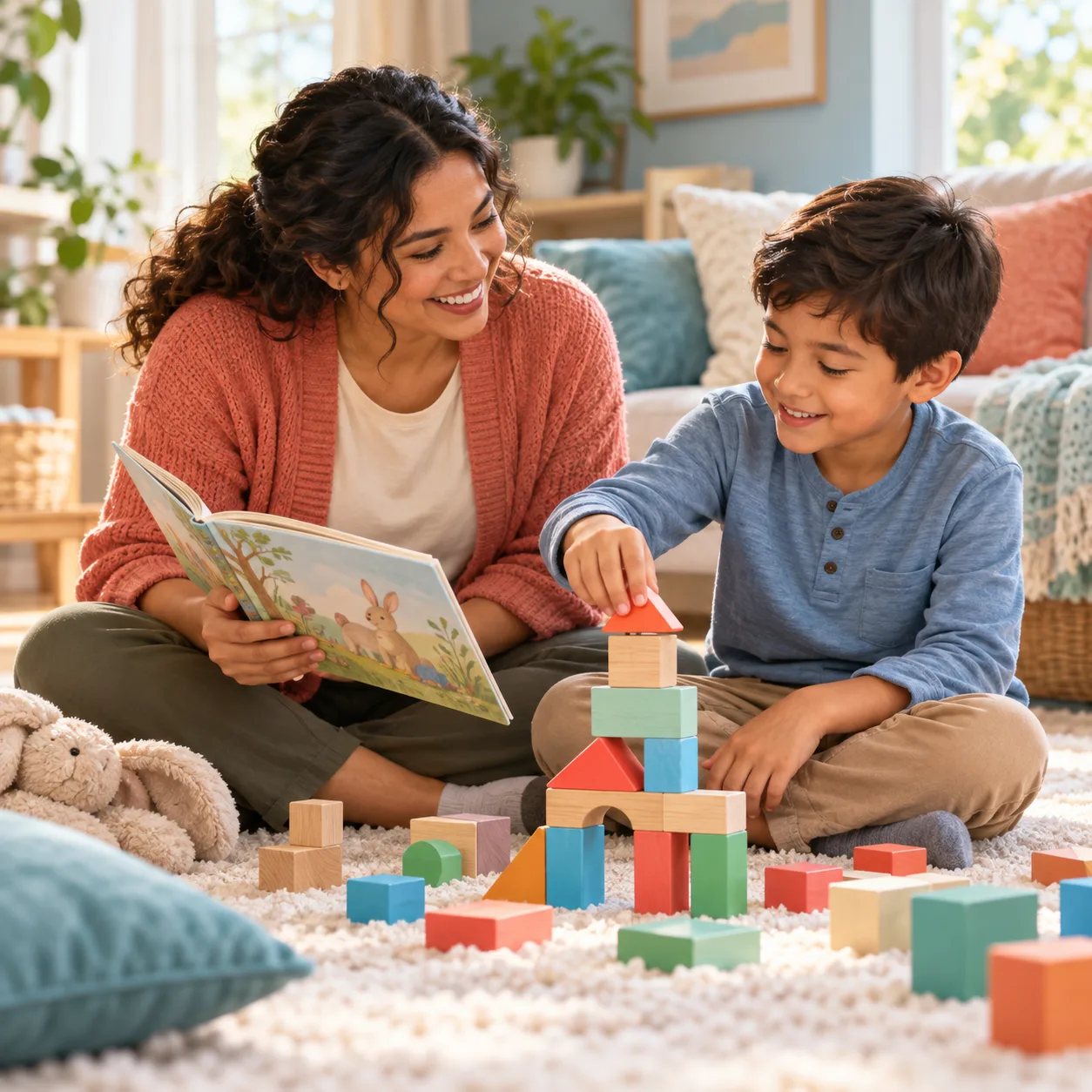 A child life specialist using play to support a child